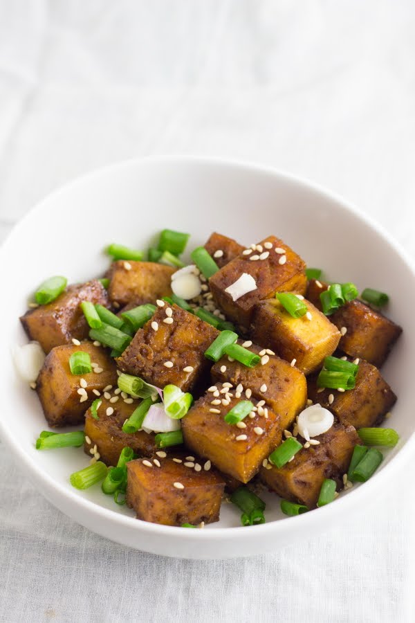One Teaspoon Of Life Honey Sesame Baked Tofu Tacos with Corn and Raw