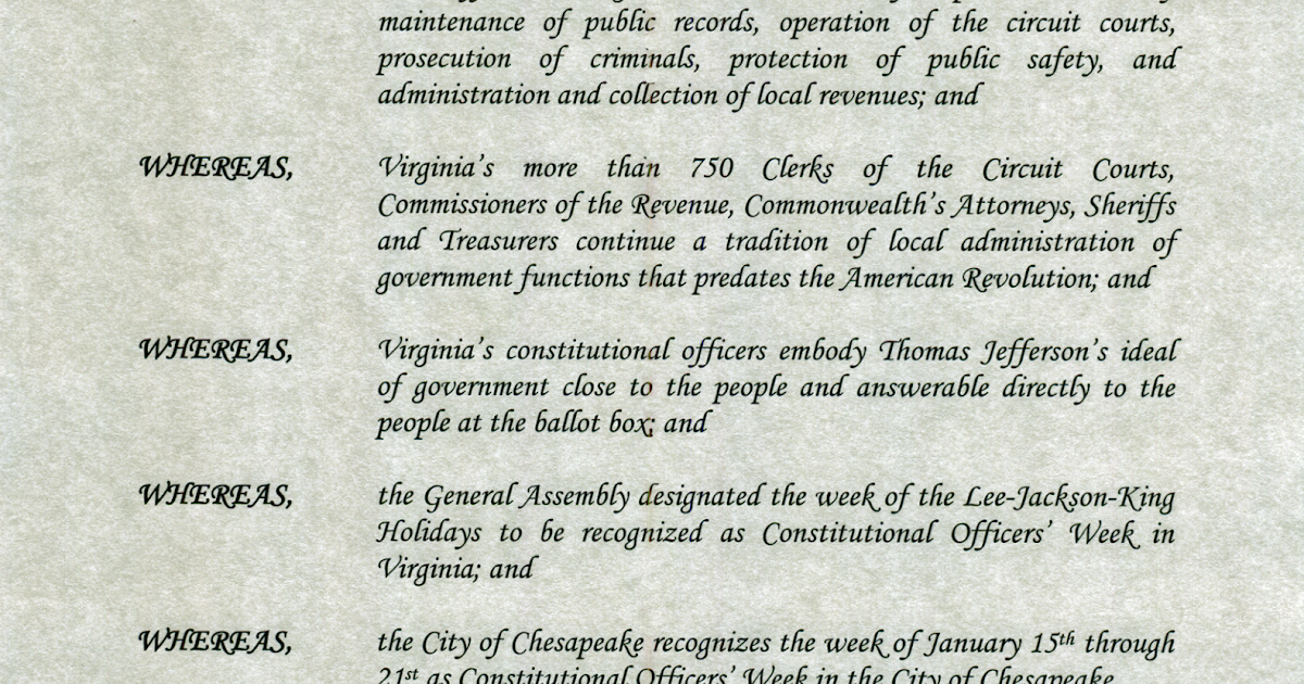 City of Chesapeake Treasurer's Office: Constitutional Officer's Week in