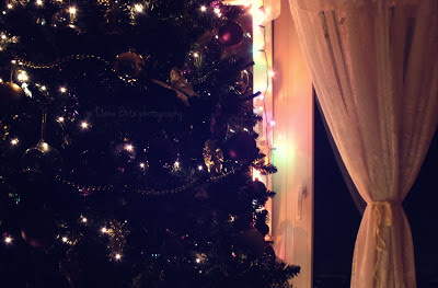 Christmas tree purple and gold
