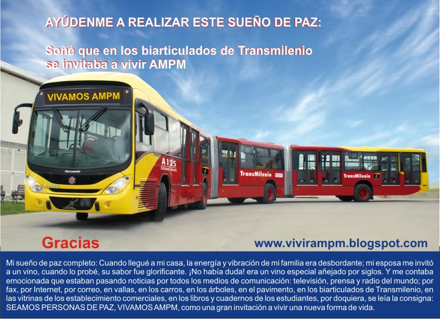 Sueño de paz con Transmilenio