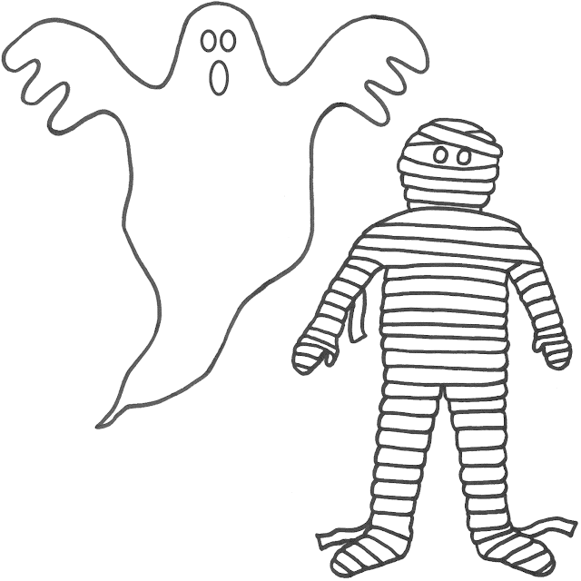 ghosts ghouls goblins coloring pages Halloween coloring.filminspector.com