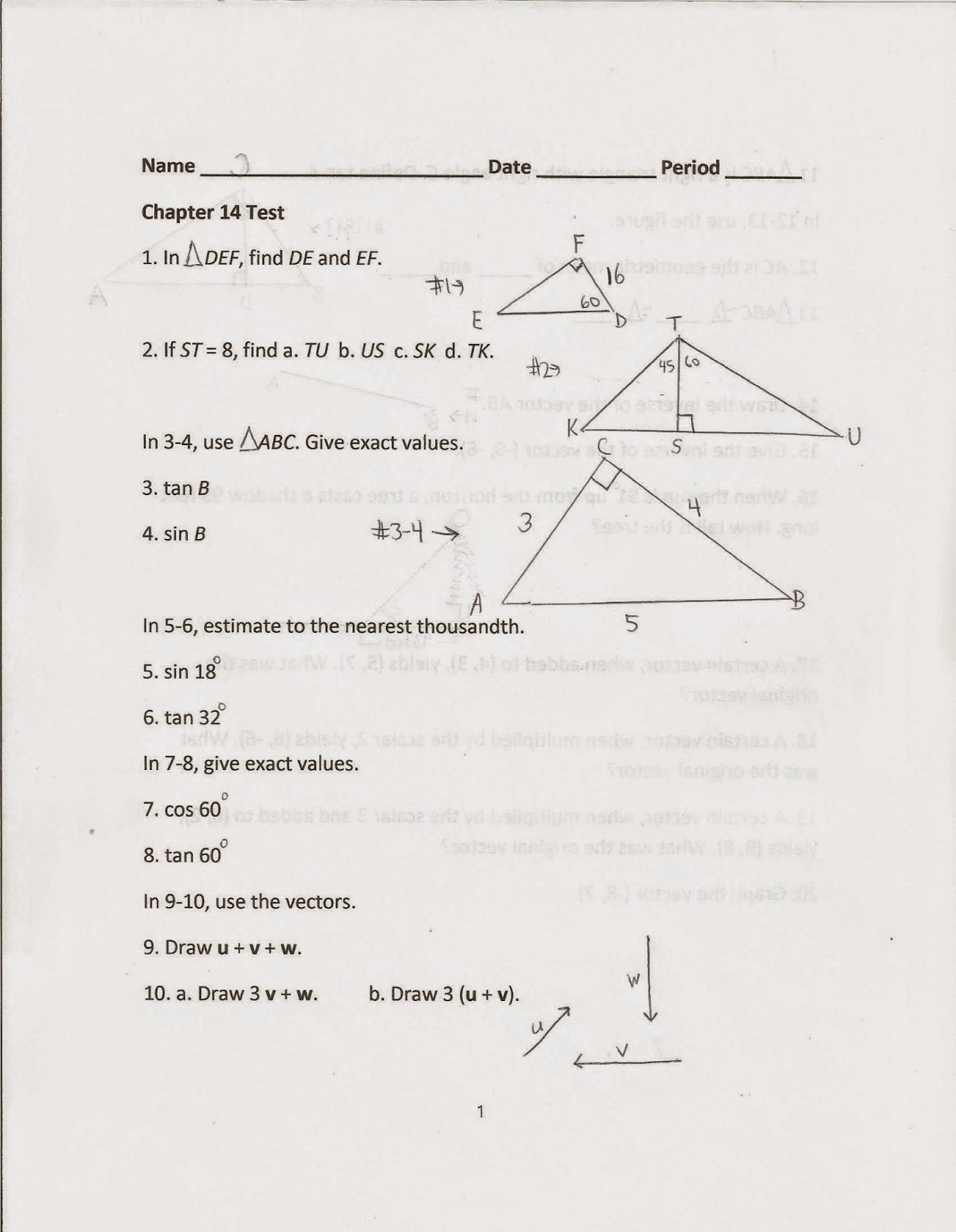 geometry chapter 6 test
