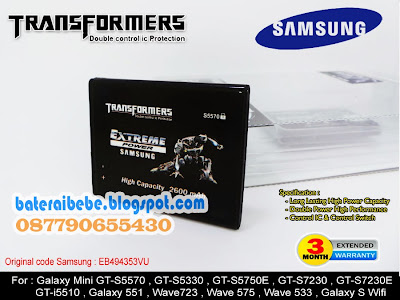 Baterai Double Power Samsung Transformer EB494353VU