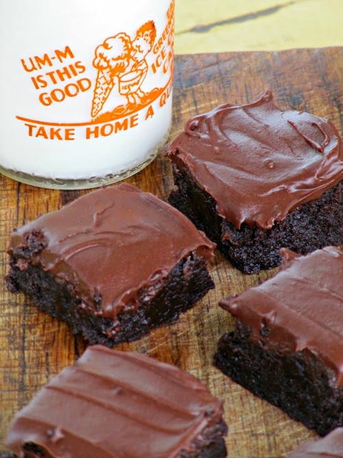 Once Upon A Chocolate Life Double Chocolate Bourbon Brownies with