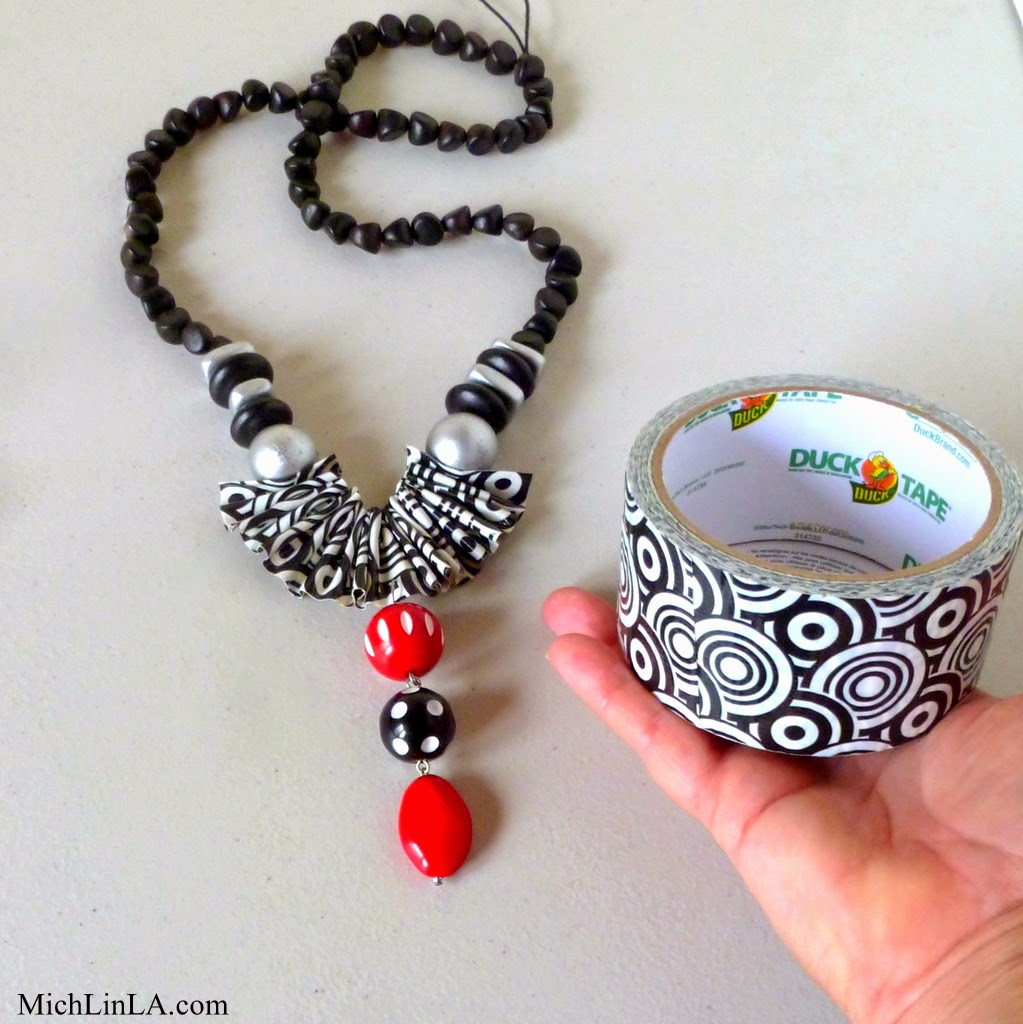 Mich L. in L.A. Duct Tape Necklace Easy DIY!