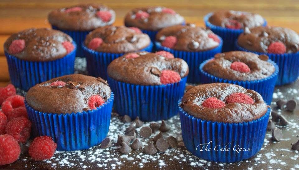 The Cake Queen Muffins de frambuesas y chocolate. Reto "Alfabeto Dulce"