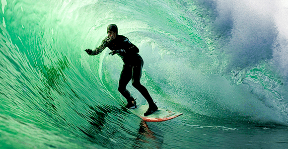 Surf gelado no Canadá