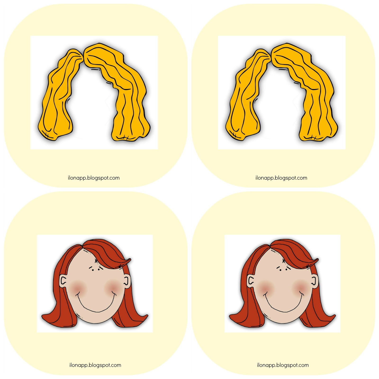 HAIR flashcards, memory, bingo (printables) English Freak