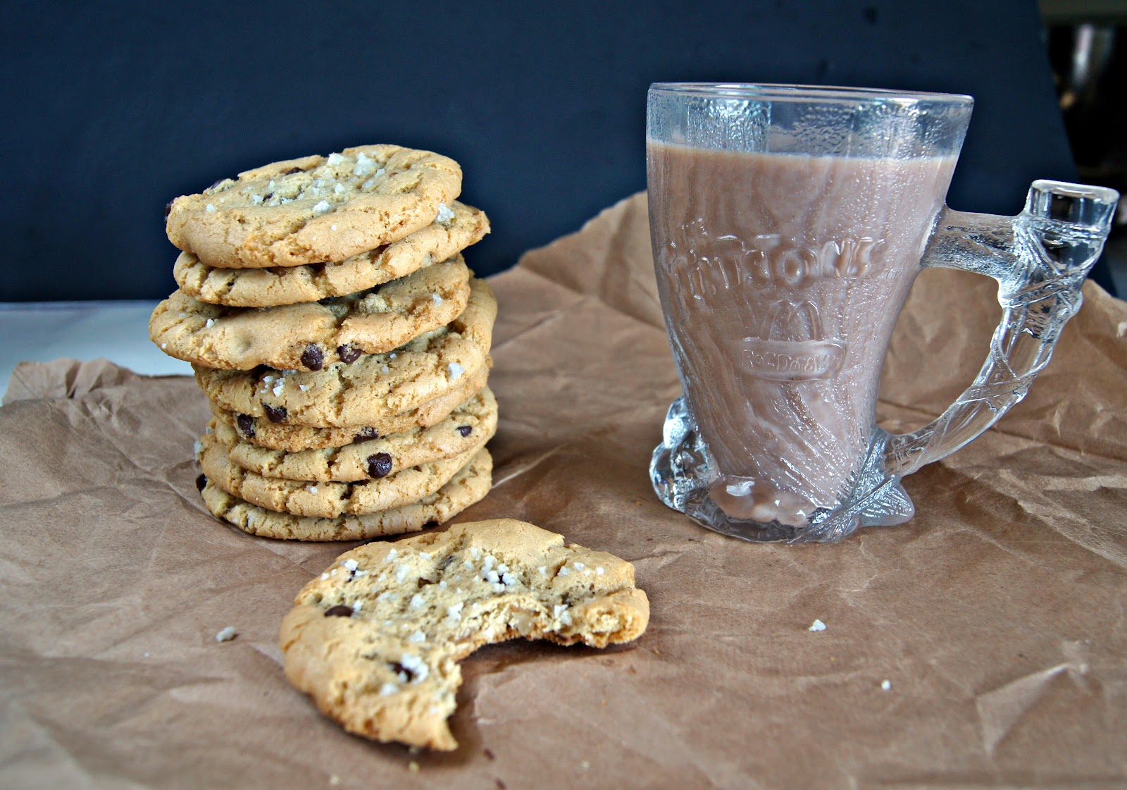 Karen Cooks Olive Oil and Sea Salt Chocolate Chip Cookies
