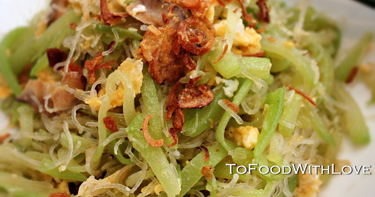 To Food with Love Quick and Easy Stirfried Choko with Glass Noodles