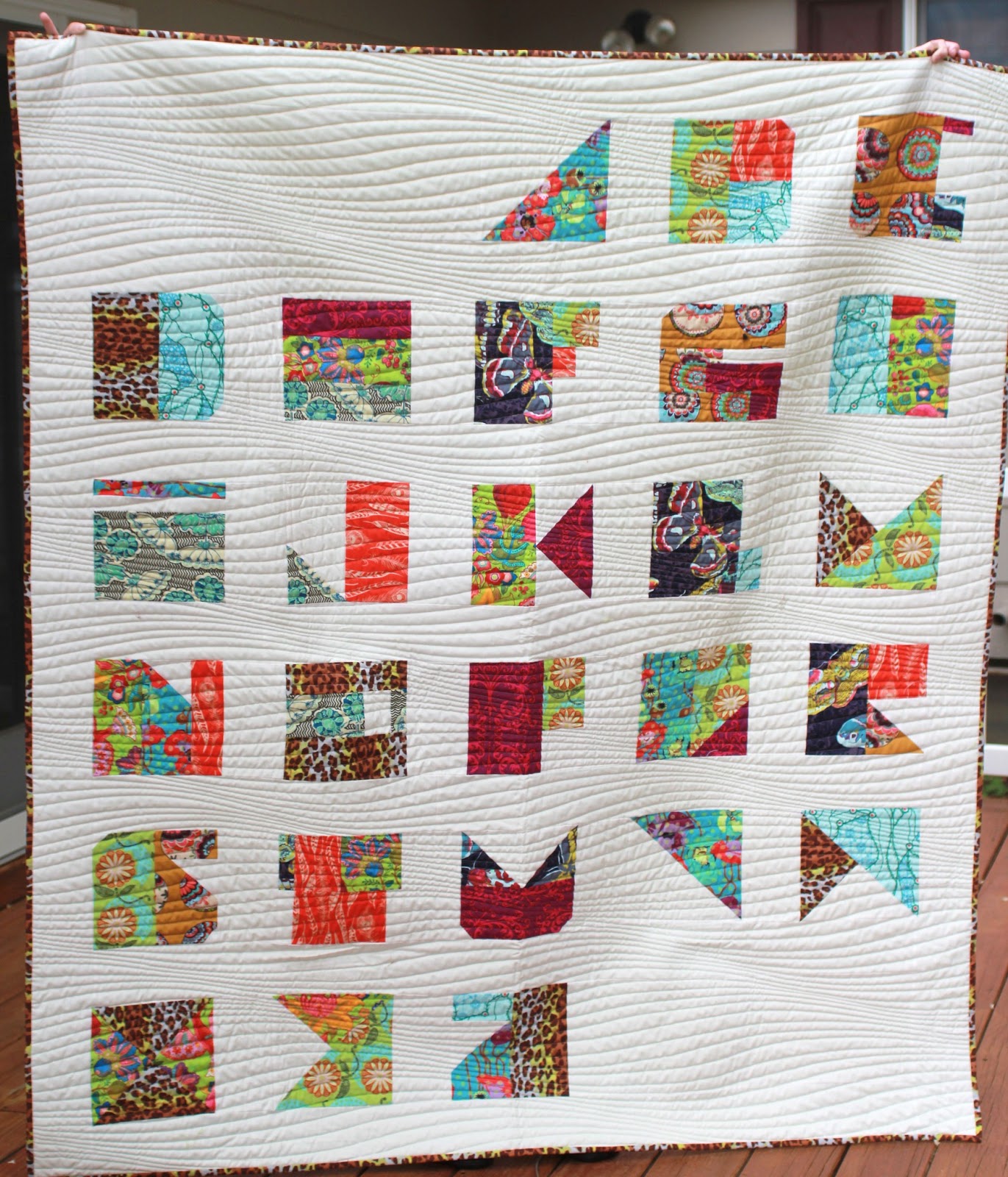 Girls in the Garden Modern Alphabet Quilt