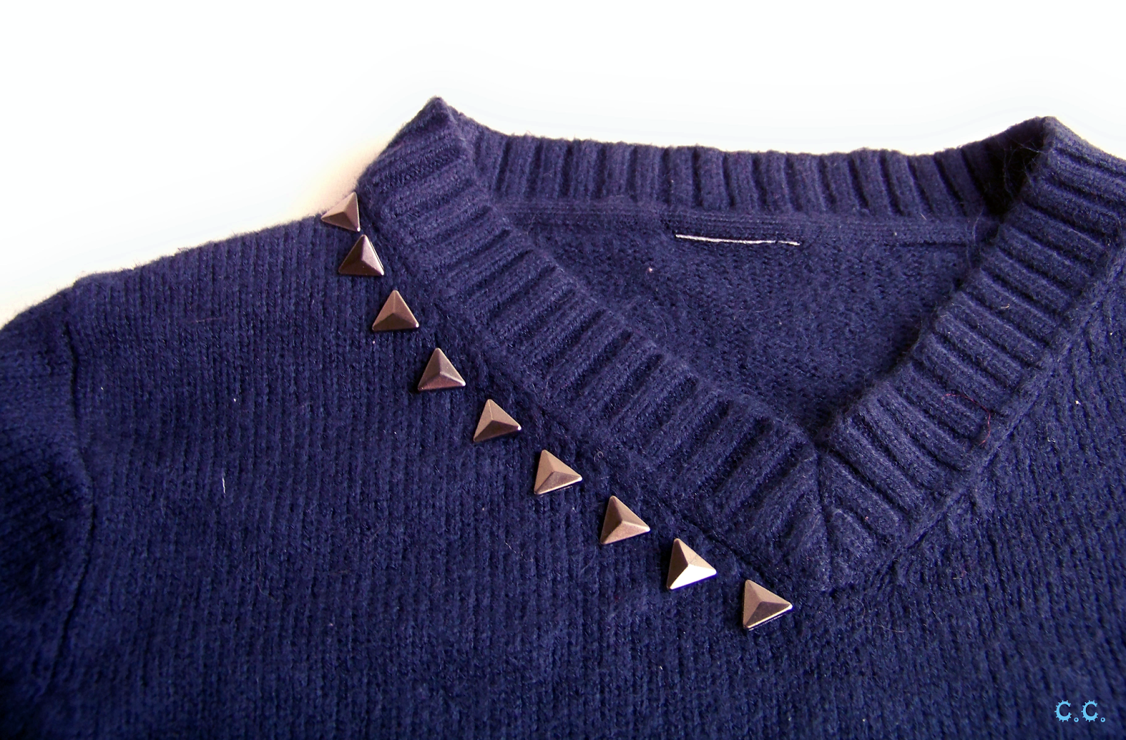 The Cwafty Blog Tutorial Tuesday Studded Sweater Collar