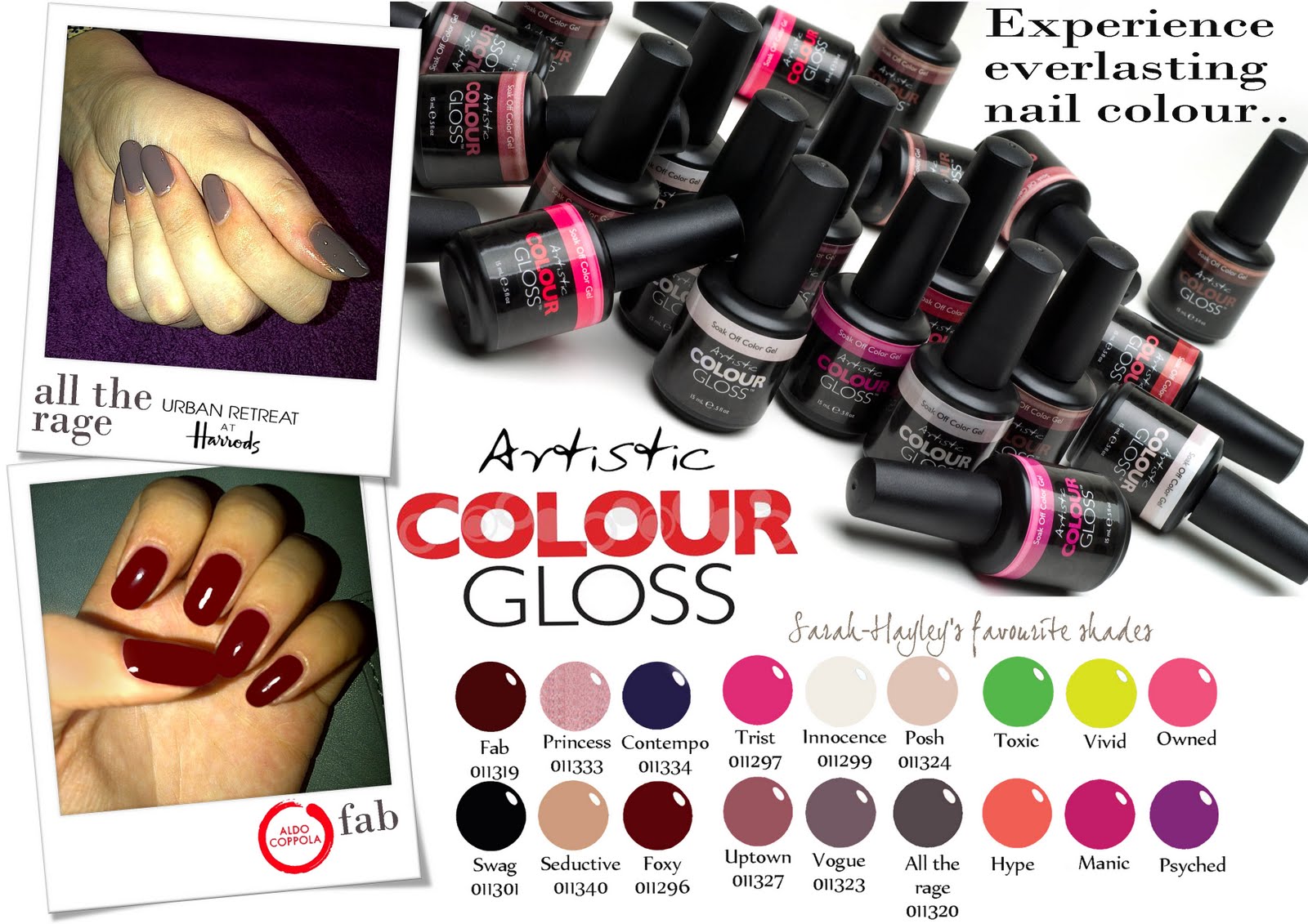 artistic nail design color gloss soak off gel polish