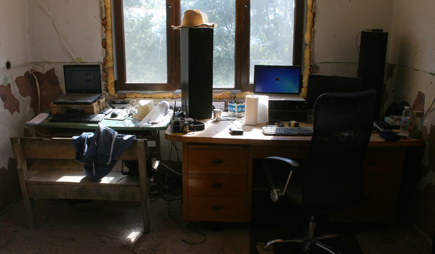 Much better arrangement for our desks Much better arrangement for our desks