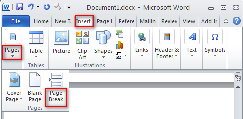 how to replace insert page break in word how to replace insert page break in word