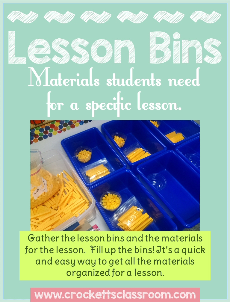 Storage Bins, a new way to organize materials Crockett's Classroom