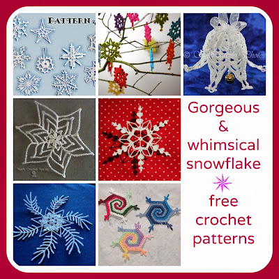 Gorgeous and whimsical snowflake - free crochet patterns