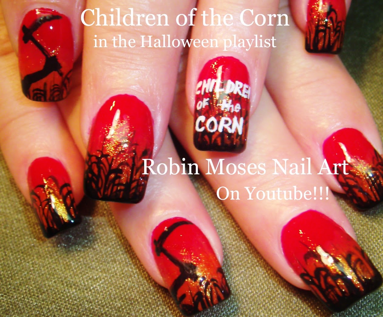 Robin Moses Nail Art: "halloween nails" "scary movie nails" "horror film nails" "halloween clip