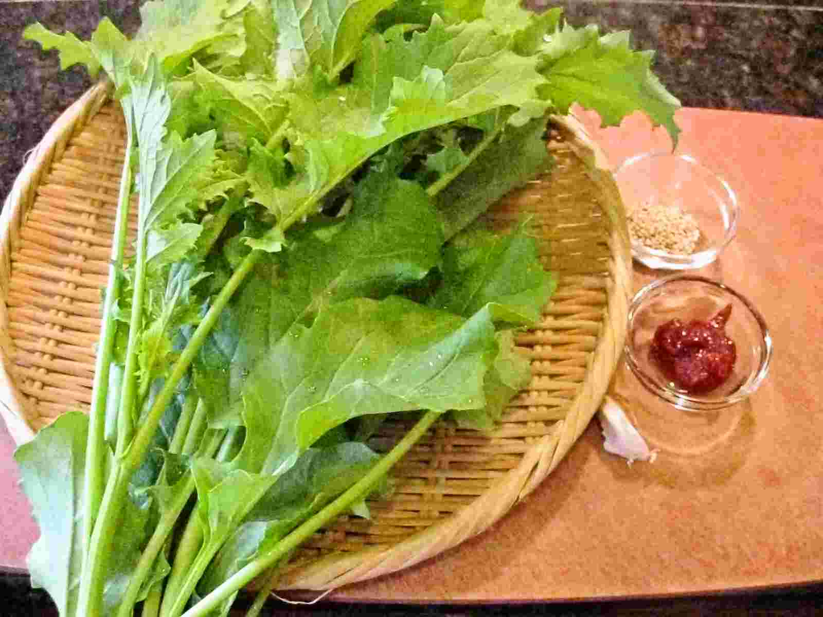 Recipes for Tom Nanohana no namuru / field mustard namul (gochujang