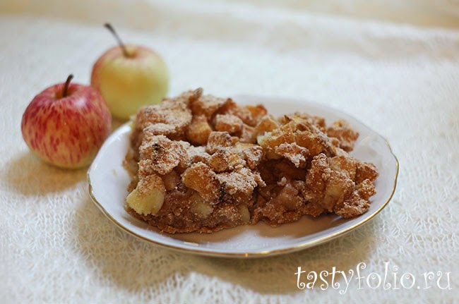 Яблочный нежный крамбл (тесто без масла) | Кулинарные заметки Tasty Folio