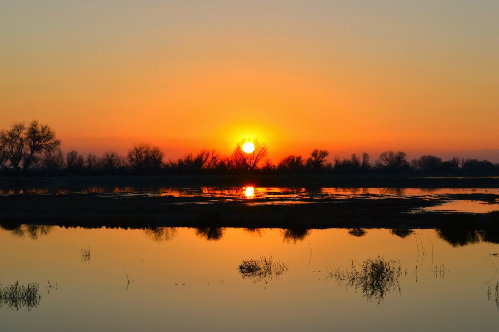 Road Less Traveled Photoblog Sunset at Pixley National Wildlife Refuge