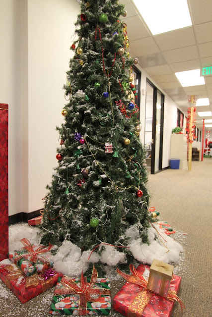 Office Christmas Pole Decorating Contest