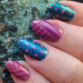 Spots and Stripes nail art
