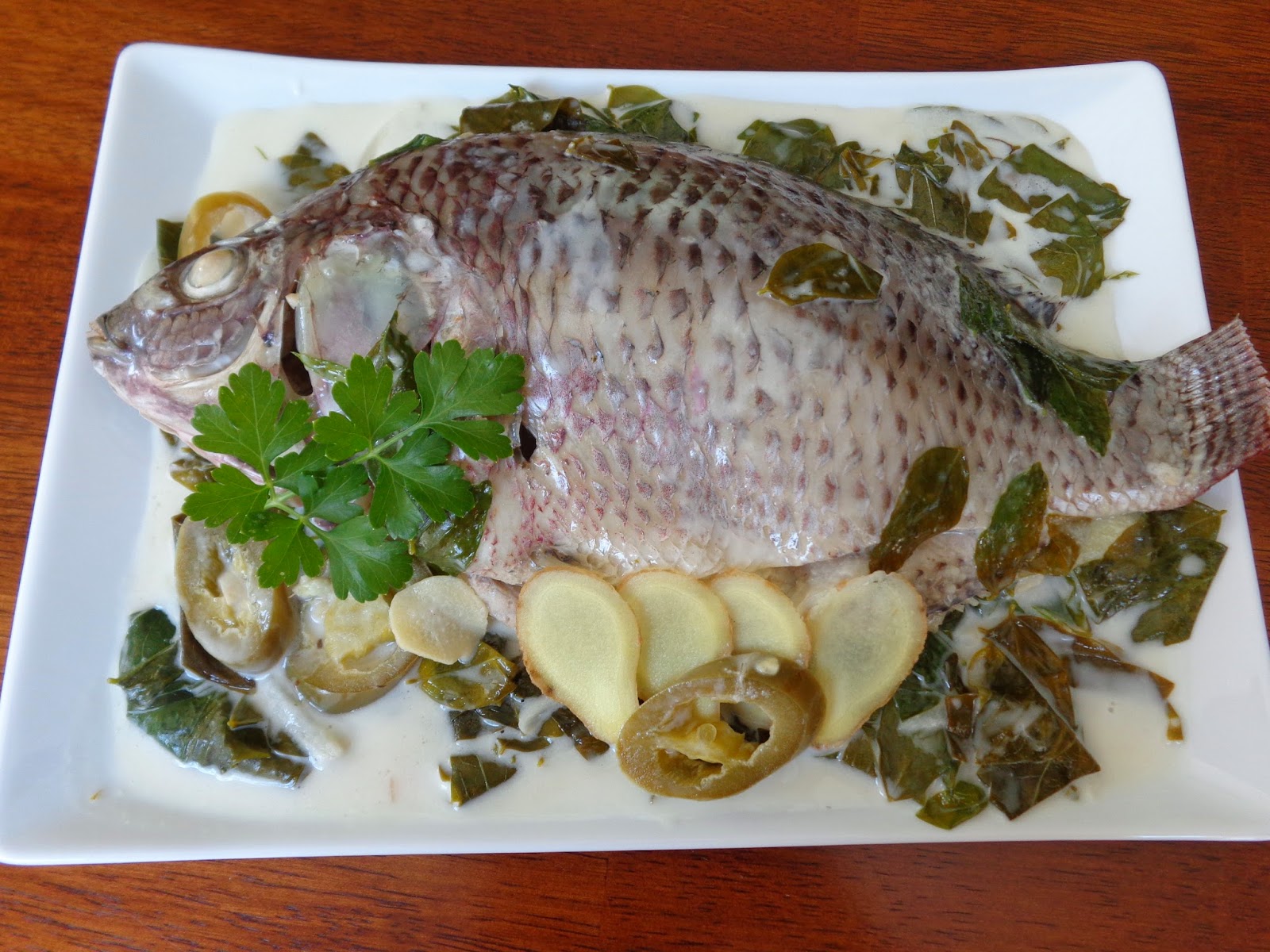 Filipino Food Aficionado Ginataang Tilapia (Tilapia in Coconut Milk)