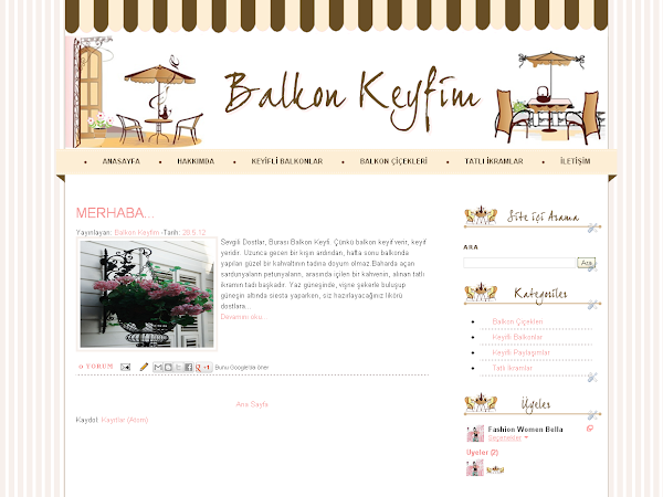 Balkon Keyfim-Kişisel Blog Tasarımı
