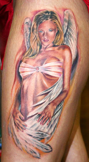 pin up tattoo designs. Pin Up Angel Tattoo Designs