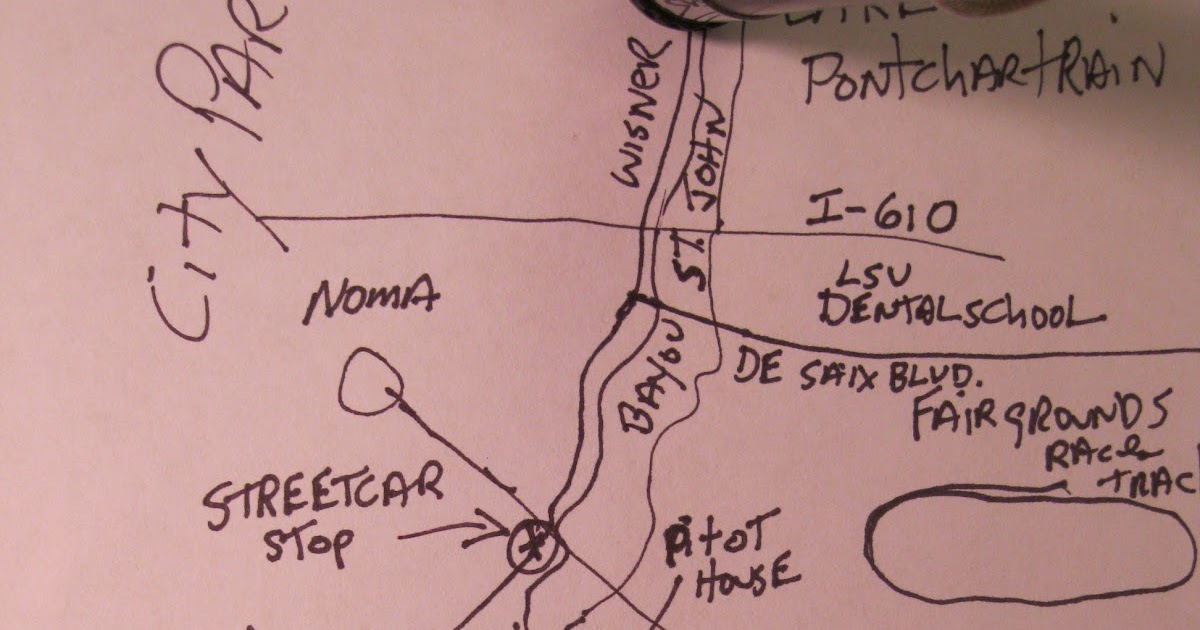 New Orleans Outdoor Companion Bayou St. John Jazz Fest Map