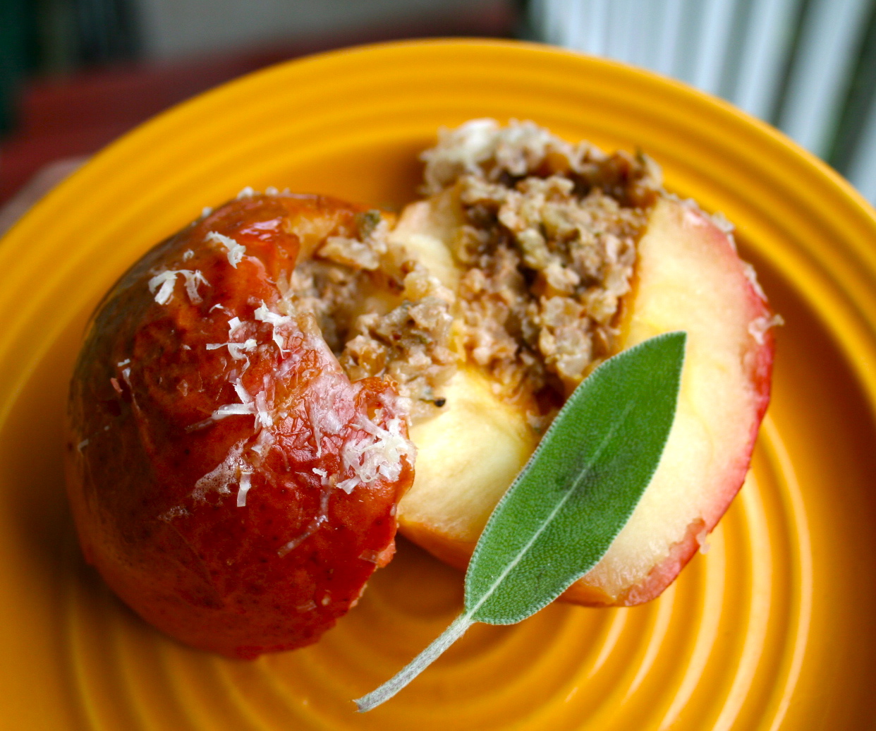 Saturdays with Maggy Savory Baked Apples with Parmesan and Sage