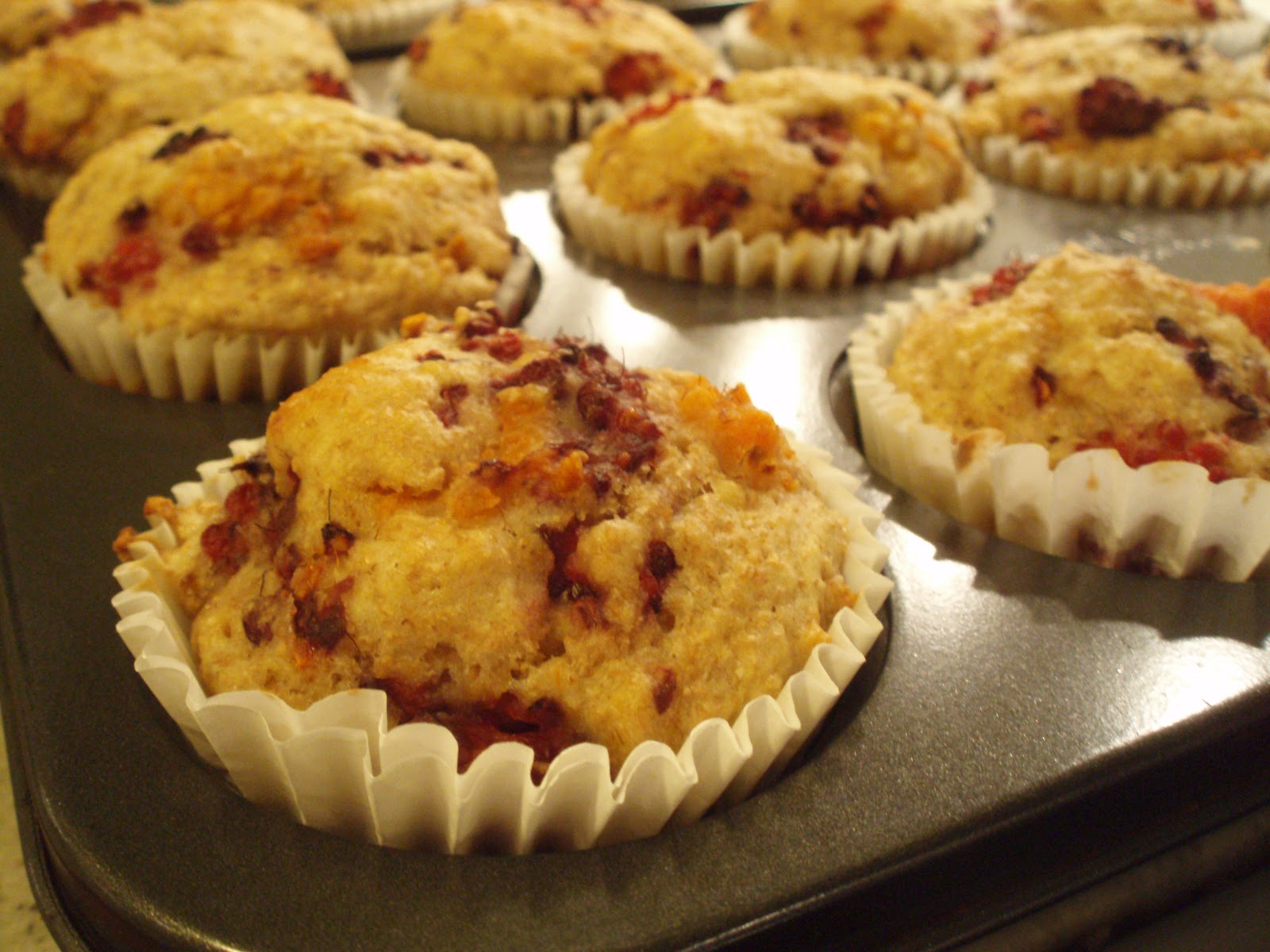 Kathryn's Kitchen Wheat Germ Salmon Berry Muffins