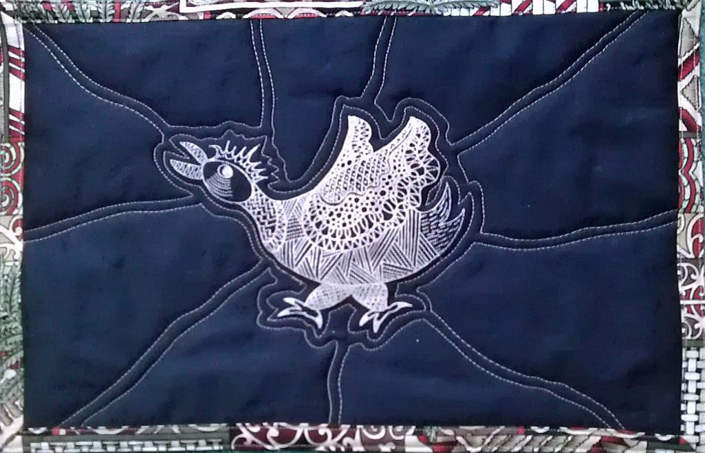 Stitchclothcolour Funky fun, bird and egg table mats.