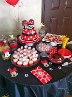 Minnie Mouse Inspired Birthday and Dessert Buffet