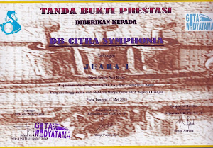 TANDA BUKTI PRESTASI FMB 2013