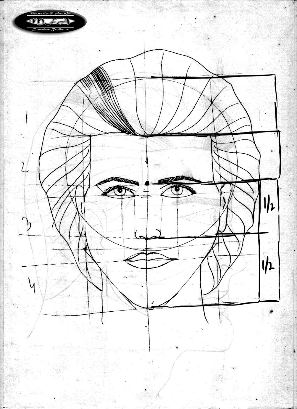 Como Desenhar um Rosto [2020] Passo a Passo Simples - Desenho Artístico e  Figura Humana