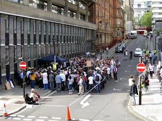 The rally at the end of the March for a Secular Europe 2012, London.