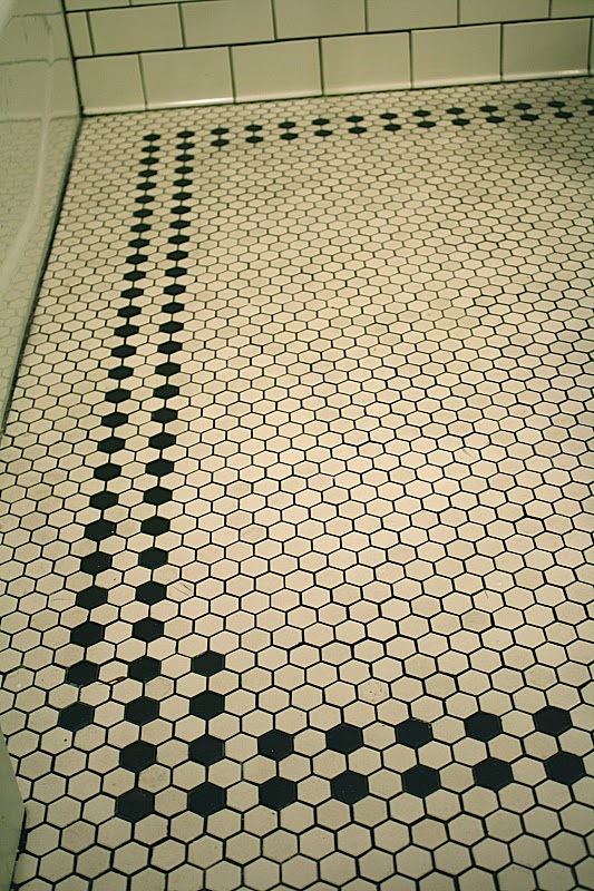 Hexagon+tiles+bathroom+floors