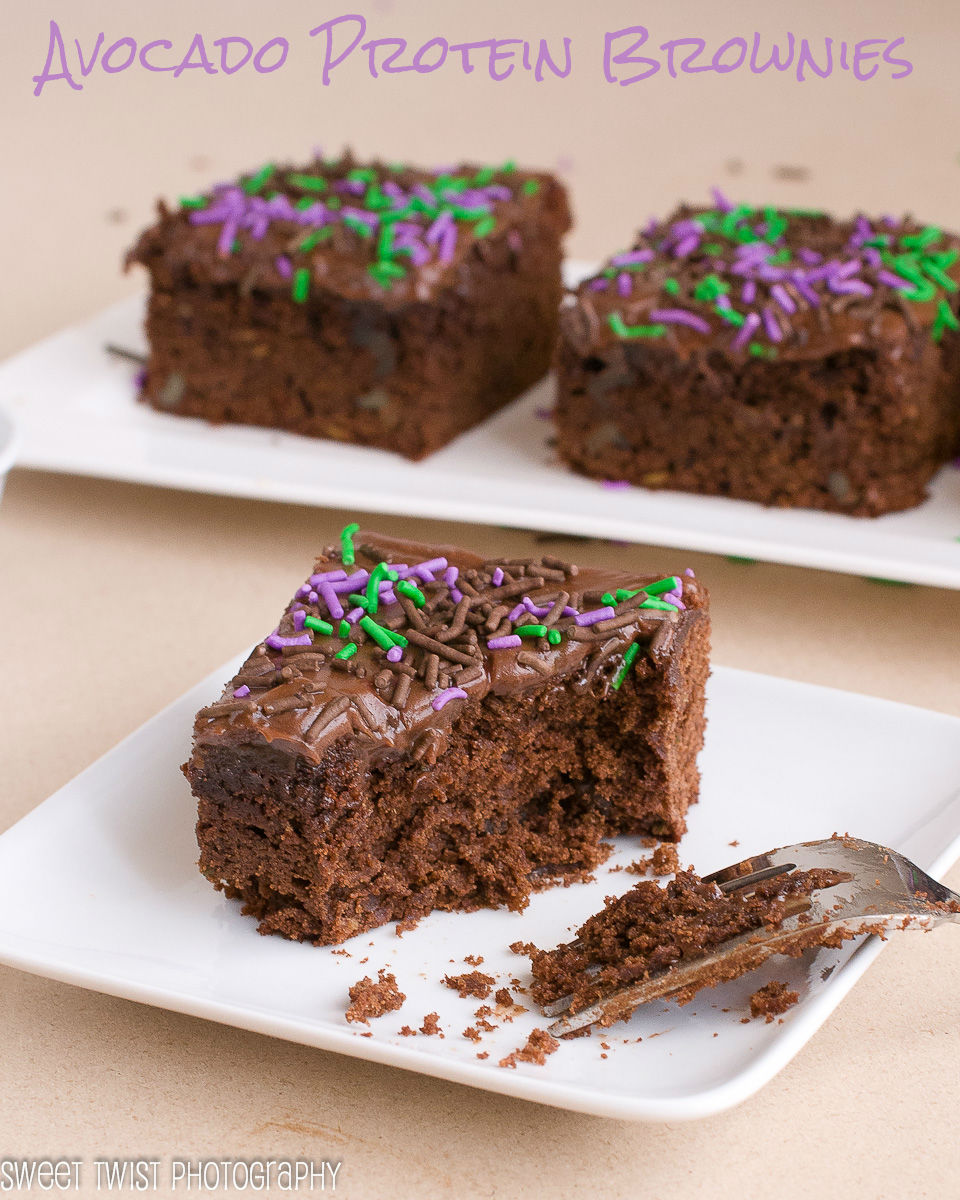 Sweet Twist of Blogging Avocado Protein Brownies (gluten free)