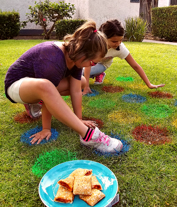 Lawn Twister- Use Marking Paint (found at the local hardware store) to paint a grid that will last up to a week, or rinse off with water.