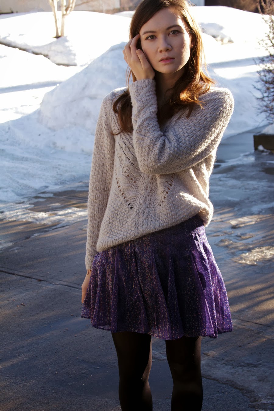 Winter Skirt, winter fashion, spring fashion, boots, american eagle, h&m, marc jacobs, michael kors watch