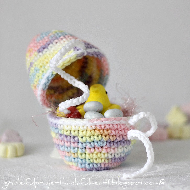 Crochet Easter Egg Grateful Prayer Thankful Heart