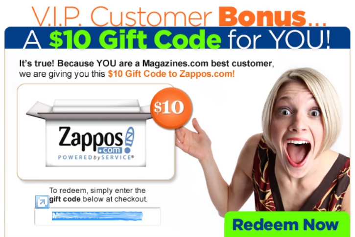 ... My Cents Â¢Â¢Â¢: Magazines VIP Customer = Zappos 10 Gift Code