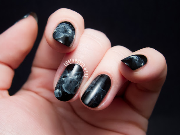 tutorial midnight smoke nail art