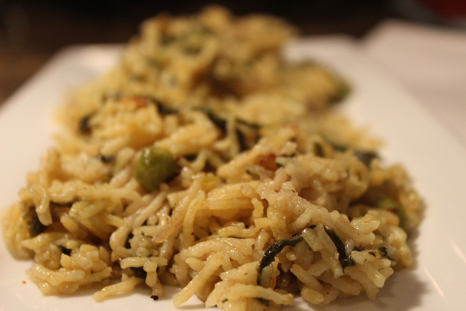 Simple Ingredients Spinach Pulao/Palak Pulao