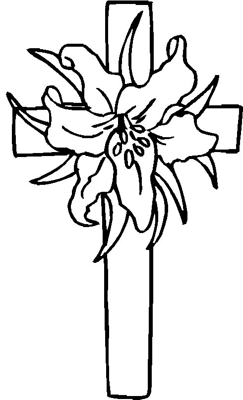 Cross Coloring Pictures Christ Religious Coloring Page