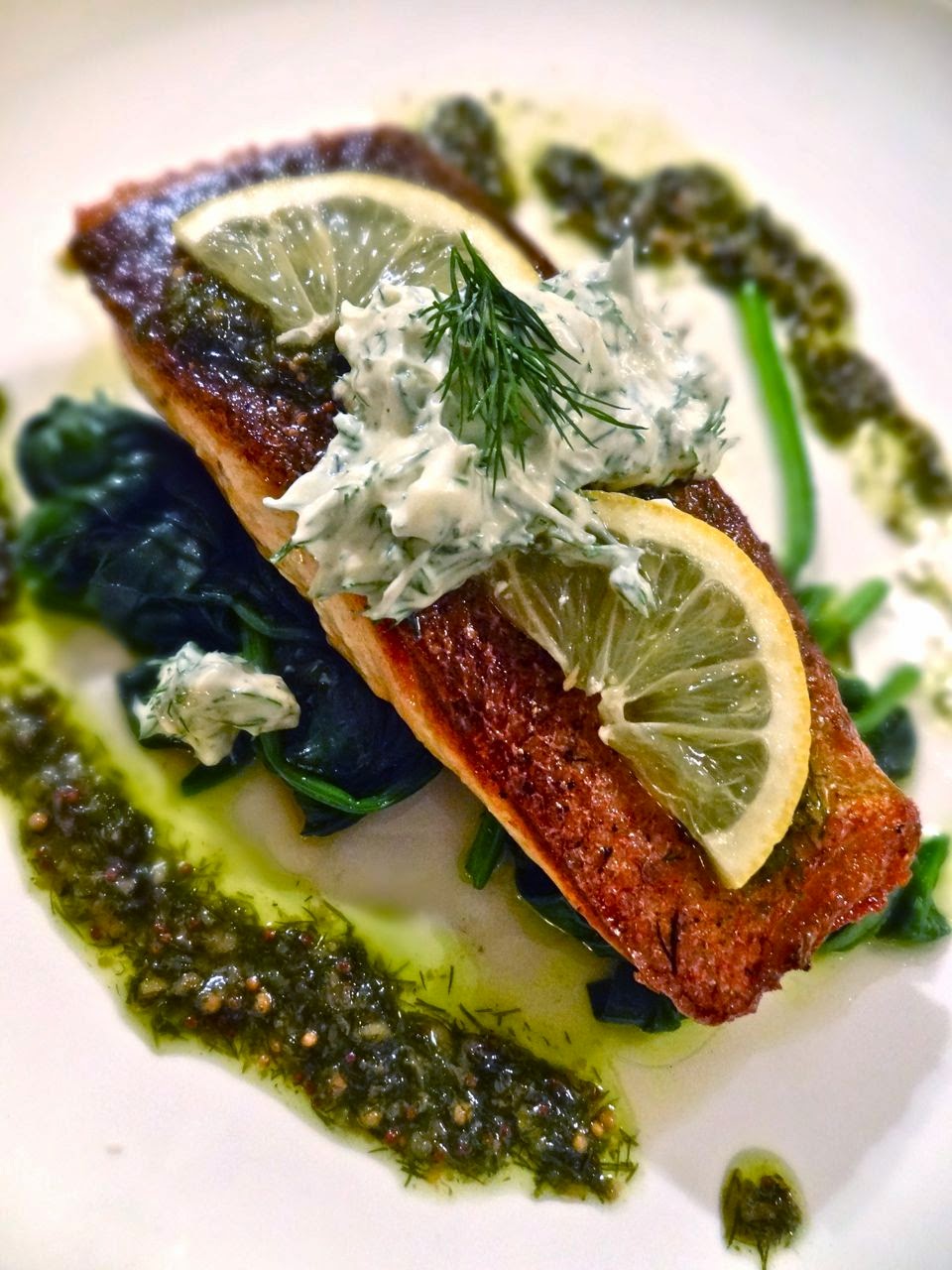 Scrumpdillyicious PanSeared Salmon with MustardCaper Butter Sauce