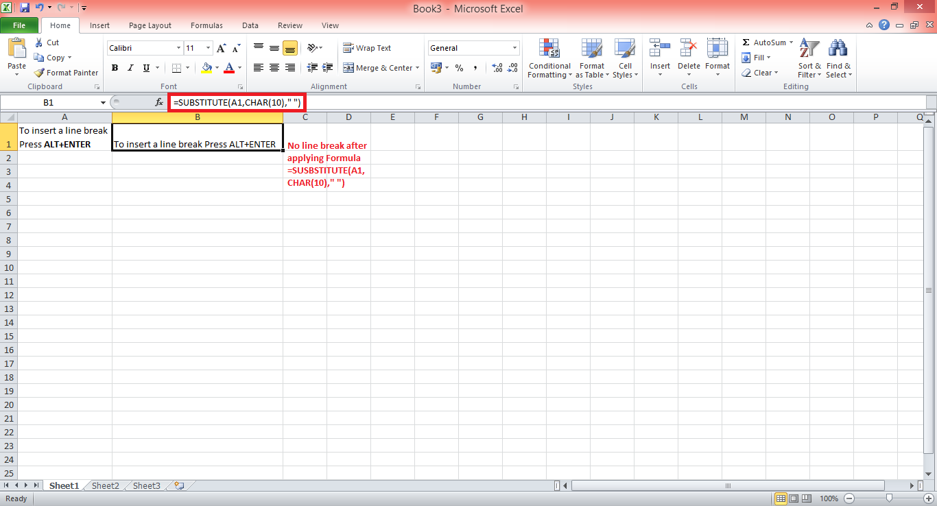 Delete ALT+ENTER / Line Breaks in Excel Excel Tips & Tricks
