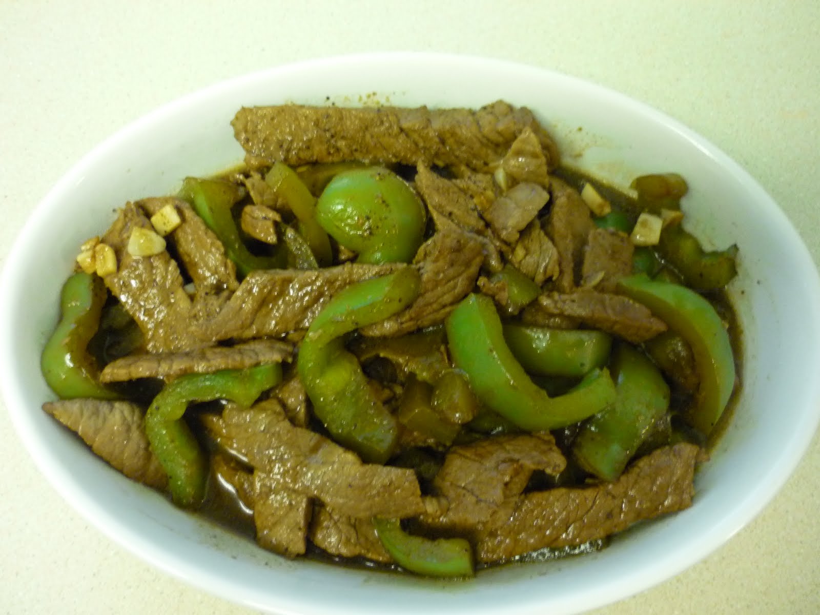 At Home with the Knights BEEF WITH GREEN BELL PEPPERS